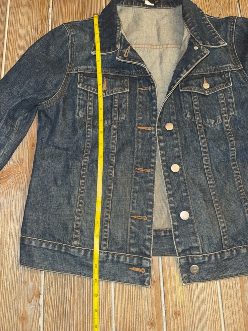 J. Crew Denim button down jacket. 100% cotton blue - Picture 8 of 8